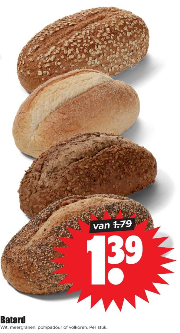 Aanbiedingen Batard wit