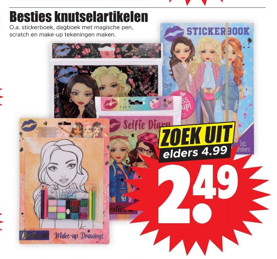 Aanbiedingen Besties knutselartikelen voor  tegen de beste prijs