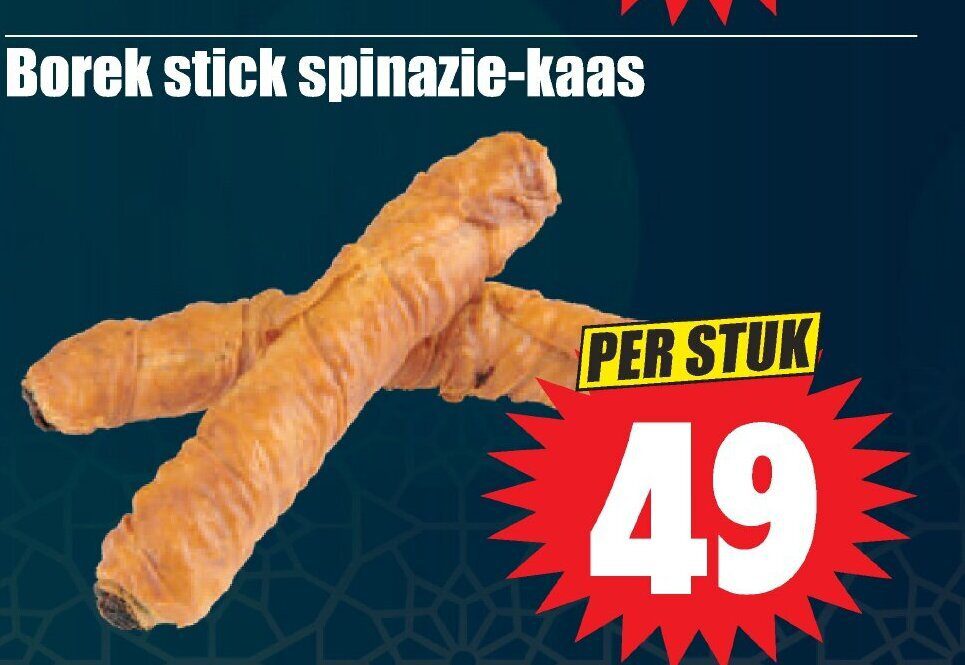 Aanbiedingen Borek stick spinazie-kaas voor  tegen de beste prijs