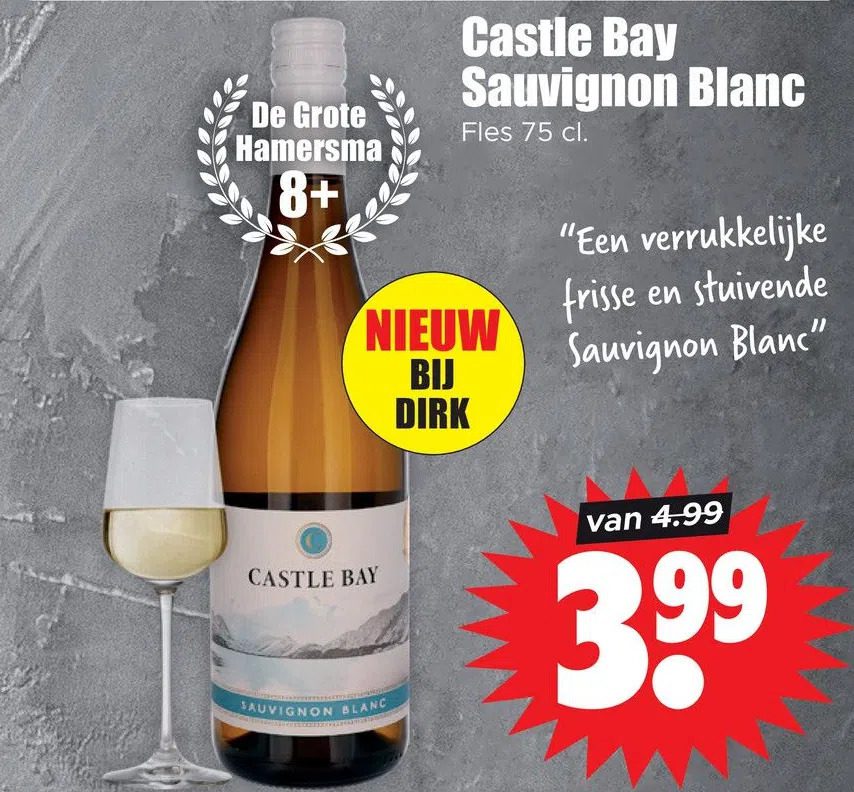 Aanbiedingen Castle bay sauvignon blanc voor  tegen de beste prijs