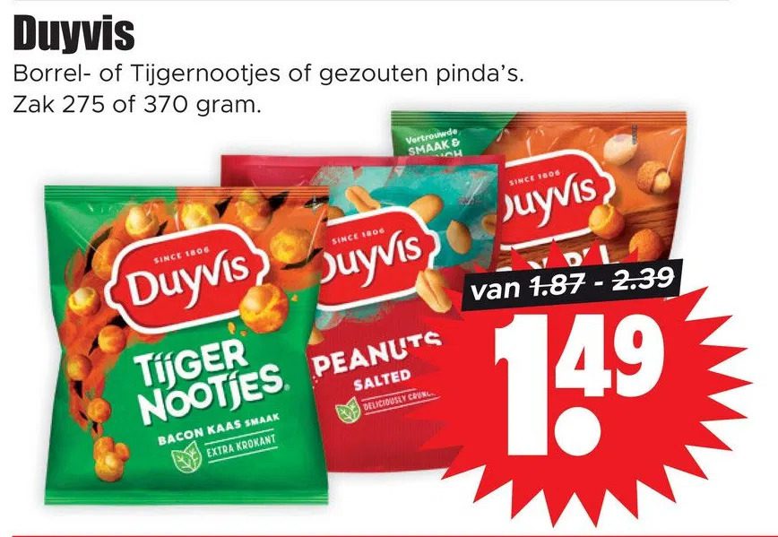 Aanbiedingen Duyvis voor  tegen de beste prijs