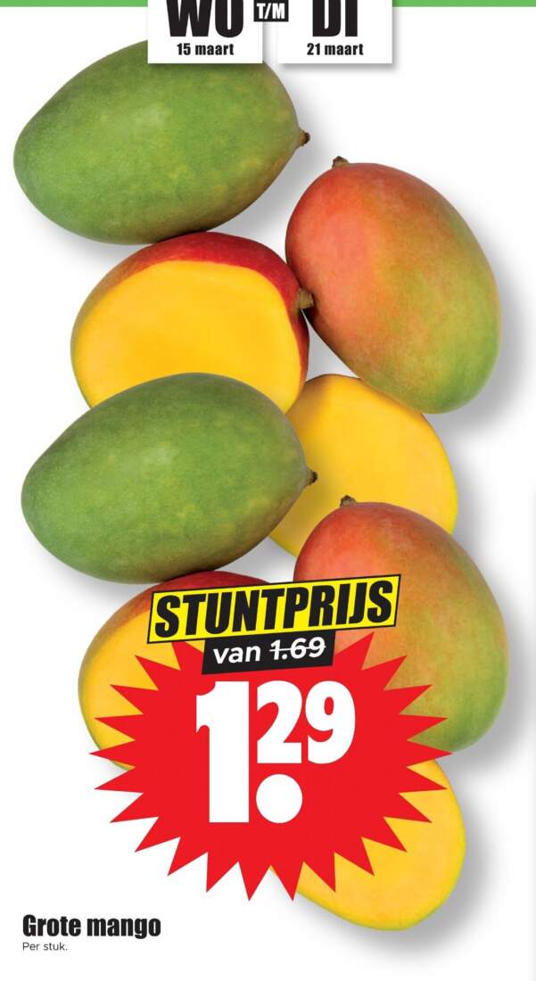 Aanbiedingen Grote mango voor  tegen de beste prijs