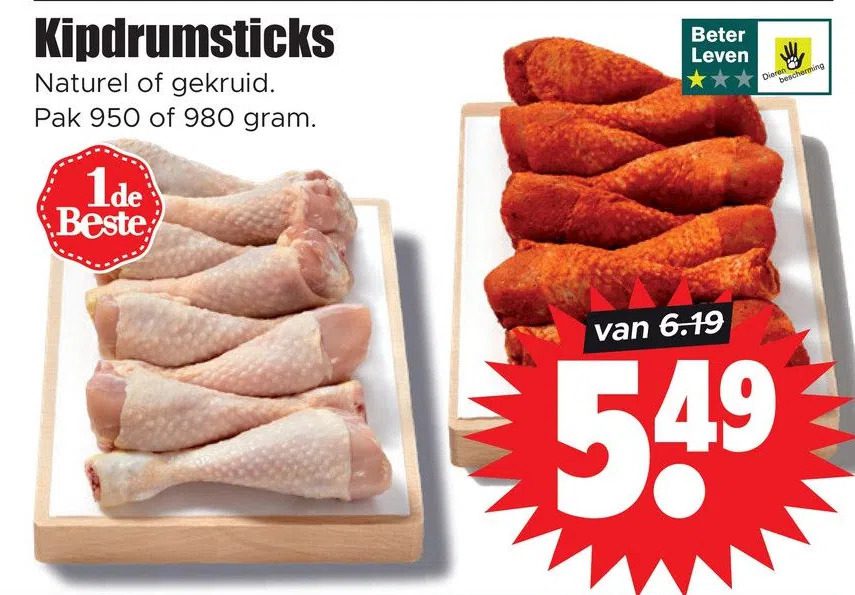 Aanbiedingen Kipdrumsticks voor  tegen de beste prijs