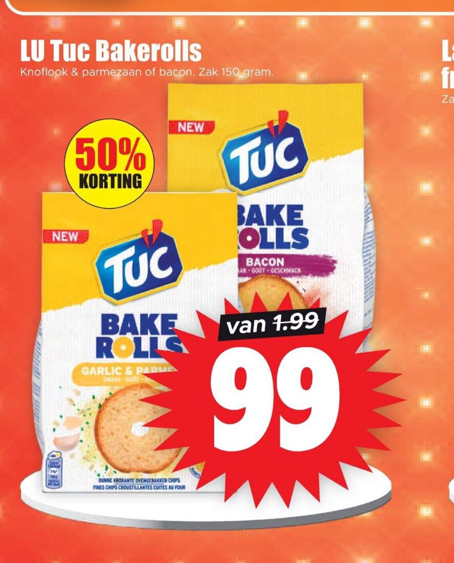 Aanbiedingen LU Tuc Bakerolls zak 150 gram voor  tegen de beste prijs