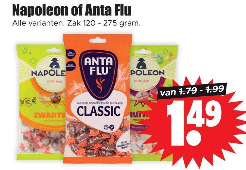 Aanbiedingen Napoleon of anta flu voor  tegen de beste prijs