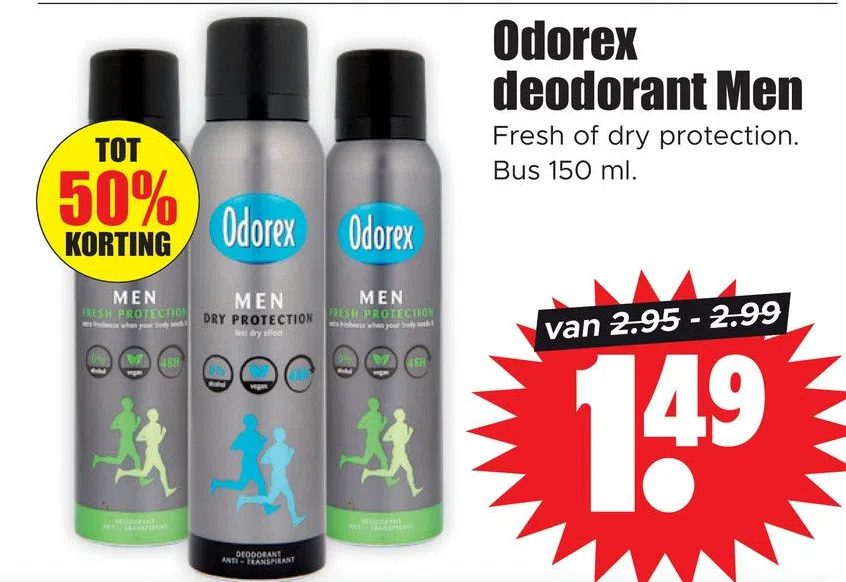 Aanbiedingen Odorex deodorant men voor  tegen de beste prijs