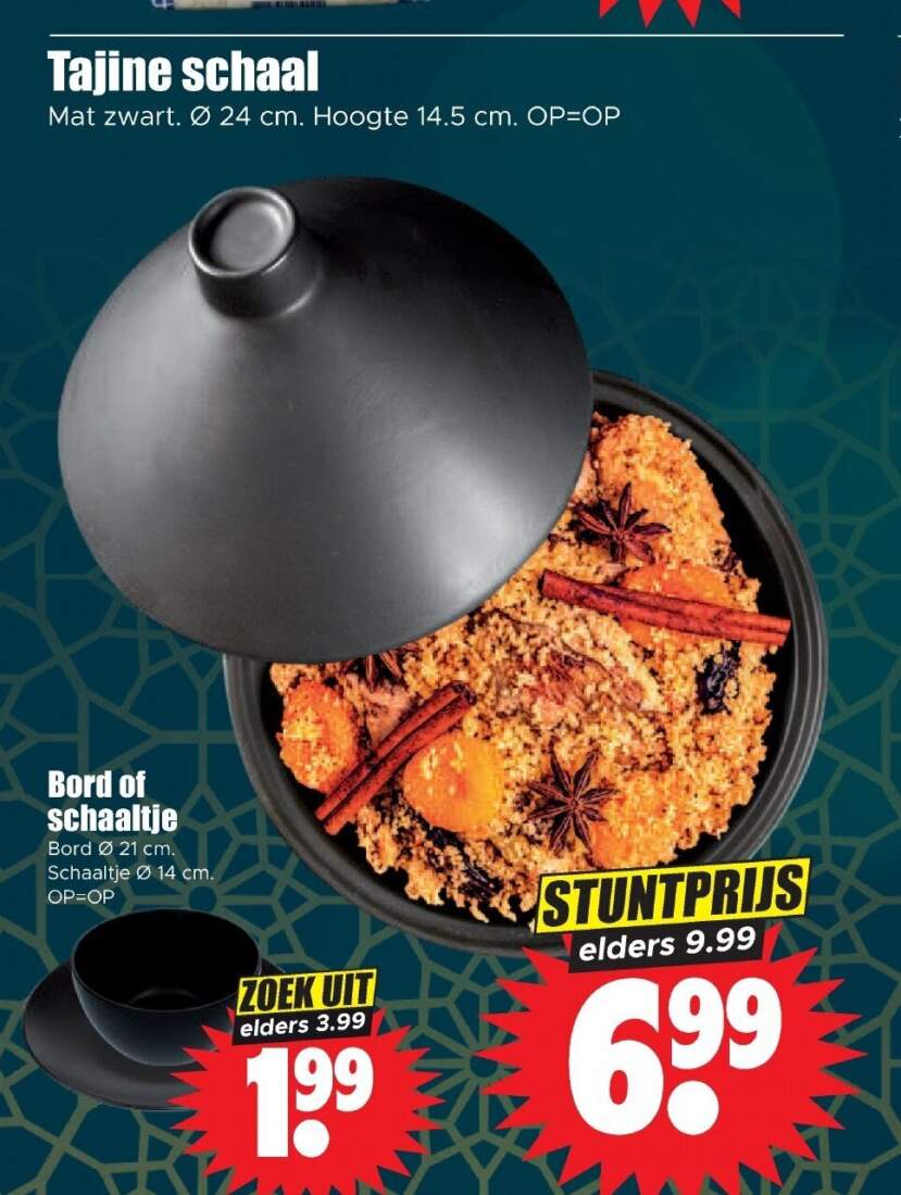 Aanbiedingen Tajine schaal voor  tegen de beste prijs