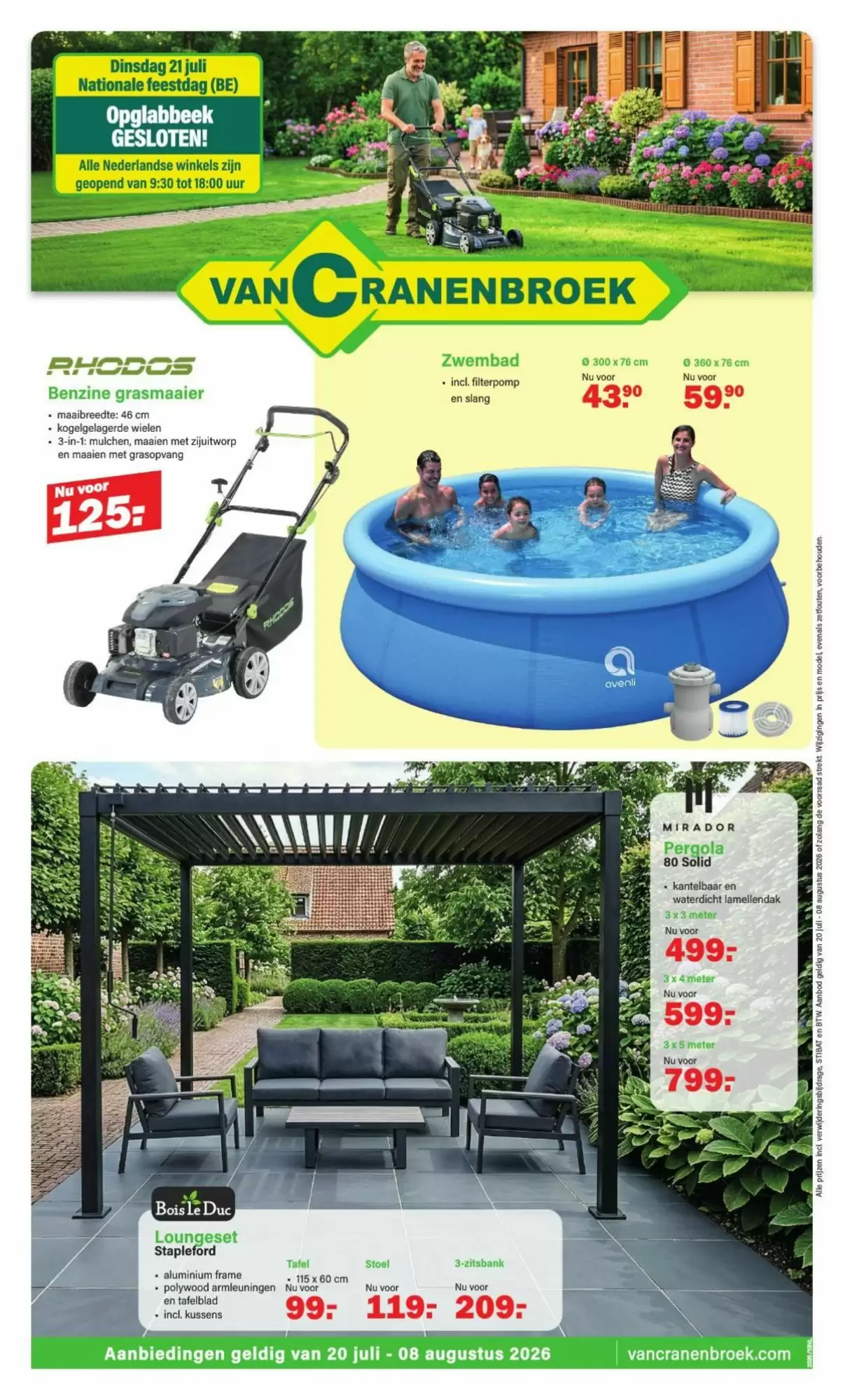 Van Cranenbroek Folder Week 30 – 20.07.2026 – 08.08.2026
